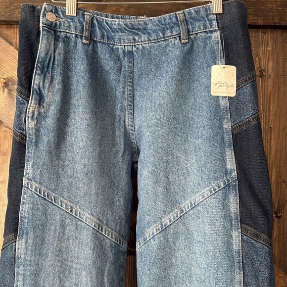 FREE PEOPLE Moonlit Moto Slim Bootcut Jeans - Picture 7 of 12